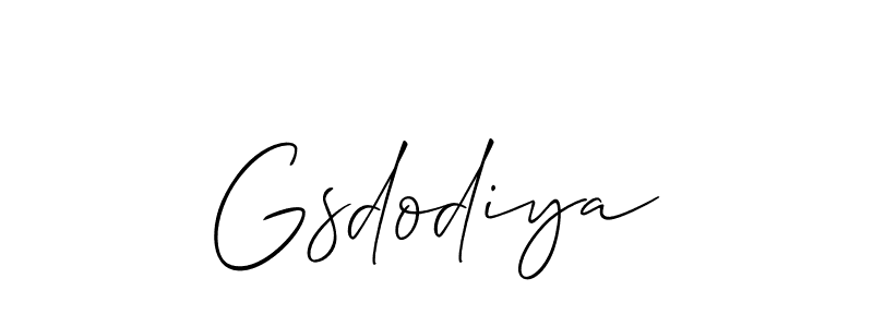 Best and Professional Signature Style for Gsdodiya. Allison_Script Best Signature Style Collection. Gsdodiya signature style 2 images and pictures png