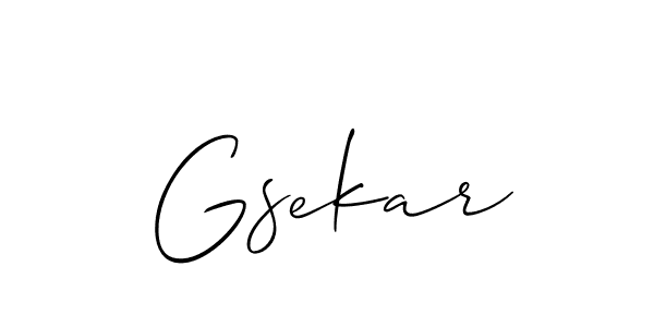 Best and Professional Signature Style for Gsekar. Allison_Script Best Signature Style Collection. Gsekar signature style 2 images and pictures png