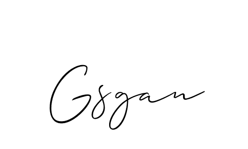 Also we have Gsgan name is the best signature style. Create professional handwritten signature collection using Allison_Script autograph style. Gsgan signature style 2 images and pictures png