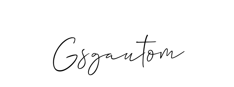 Gsgautom stylish signature style. Best Handwritten Sign (Allison_Script) for my name. Handwritten Signature Collection Ideas for my name Gsgautom. Gsgautom signature style 2 images and pictures png