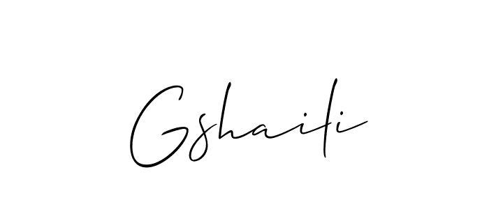 Also we have Gshaili name is the best signature style. Create professional handwritten signature collection using Allison_Script autograph style. Gshaili signature style 2 images and pictures png