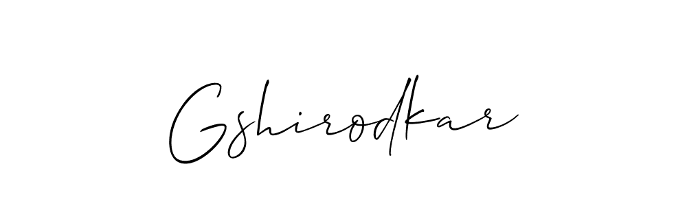 Design your own signature with our free online signature maker. With this signature software, you can create a handwritten (Allison_Script) signature for name Gshirodkar. Gshirodkar signature style 2 images and pictures png
