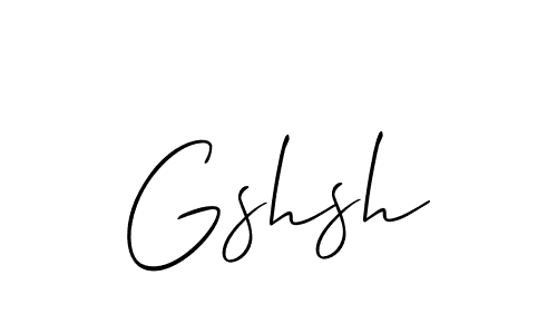 The best way (Allison_Script) to make a short signature is to pick only two or three words in your name. The name Gshsh include a total of six letters. For converting this name. Gshsh signature style 2 images and pictures png