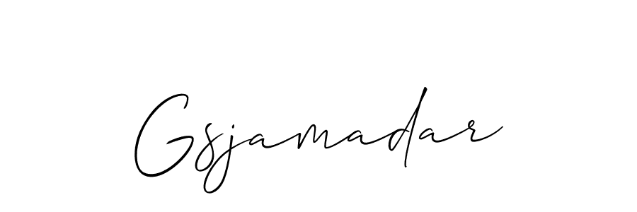 Gsjamadar stylish signature style. Best Handwritten Sign (Allison_Script) for my name. Handwritten Signature Collection Ideas for my name Gsjamadar. Gsjamadar signature style 2 images and pictures png