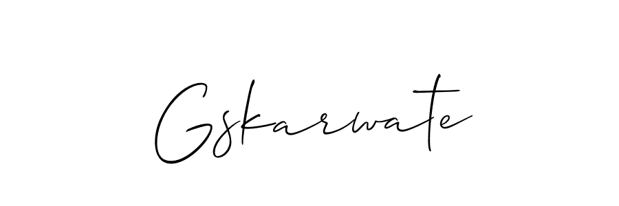 How to Draw Gskarwate signature style? Allison_Script is a latest design signature styles for name Gskarwate. Gskarwate signature style 2 images and pictures png