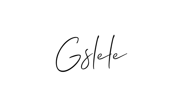 Create a beautiful signature design for name Gslele. With this signature (Allison_Script) fonts, you can make a handwritten signature for free. Gslele signature style 2 images and pictures png