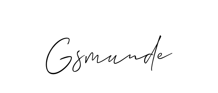 You should practise on your own different ways (Allison_Script) to write your name (Gsmunde) in signature. don't let someone else do it for you. Gsmunde signature style 2 images and pictures png