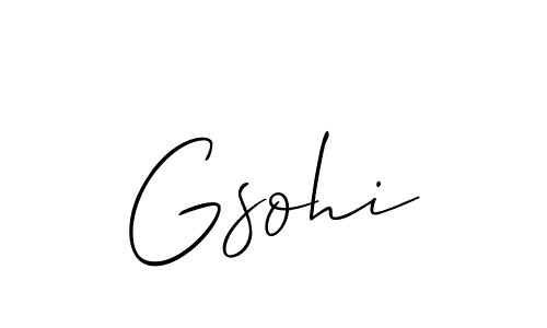 Also we have Gsohi name is the best signature style. Create professional handwritten signature collection using Allison_Script autograph style. Gsohi signature style 2 images and pictures png