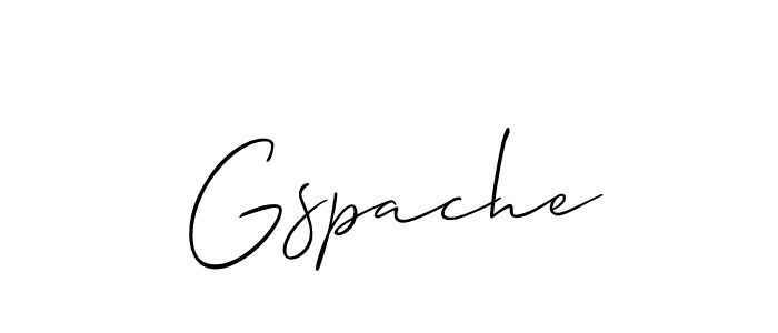 It looks lik you need a new signature style for name Gspache. Design unique handwritten (Allison_Script) signature with our free signature maker in just a few clicks. Gspache signature style 2 images and pictures png