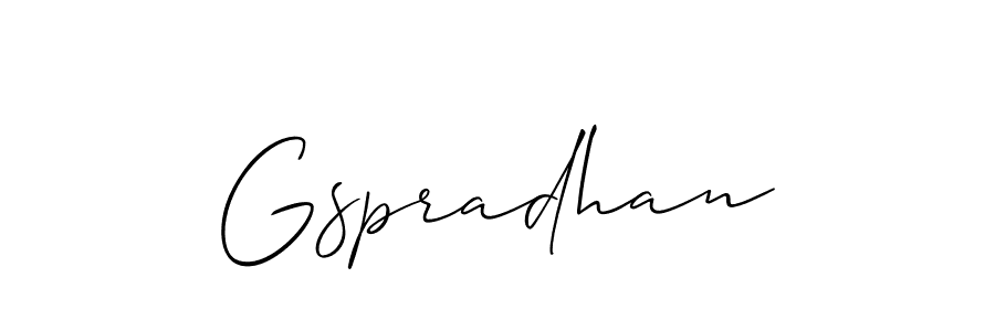 Also we have Gspradhan name is the best signature style. Create professional handwritten signature collection using Allison_Script autograph style. Gspradhan signature style 2 images and pictures png