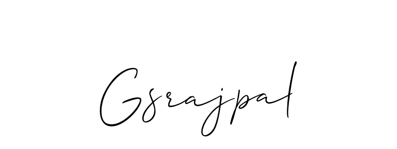 Make a beautiful signature design for name Gsrajpal. With this signature (Allison_Script) style, you can create a handwritten signature for free. Gsrajpal signature style 2 images and pictures png
