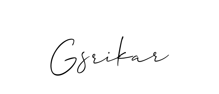 This is the best signature style for the Gsrikar name. Also you like these signature font (Allison_Script). Mix name signature. Gsrikar signature style 2 images and pictures png