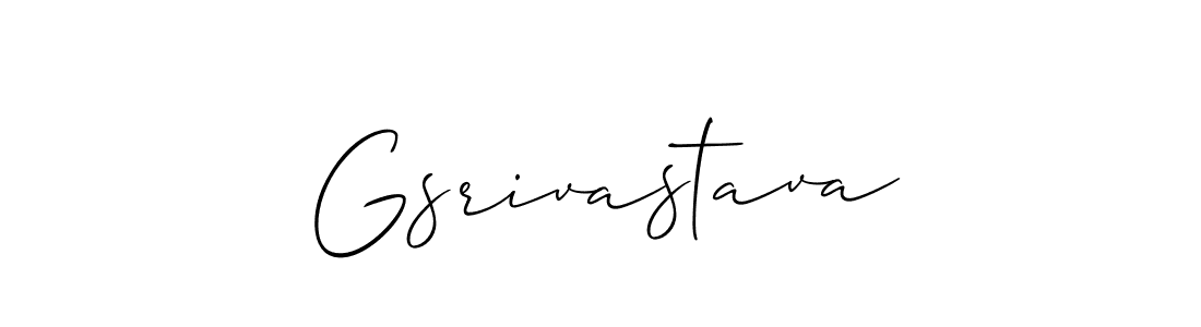 Allison_Script is a professional signature style that is perfect for those who want to add a touch of class to their signature. It is also a great choice for those who want to make their signature more unique. Get Gsrivastava name to fancy signature for free. Gsrivastava signature style 2 images and pictures png