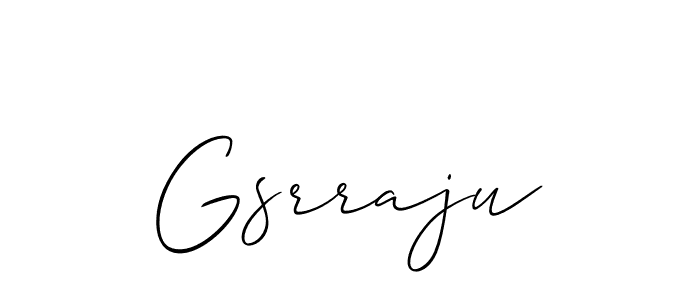 How to make Gsrraju signature? Allison_Script is a professional autograph style. Create handwritten signature for Gsrraju name. Gsrraju signature style 2 images and pictures png