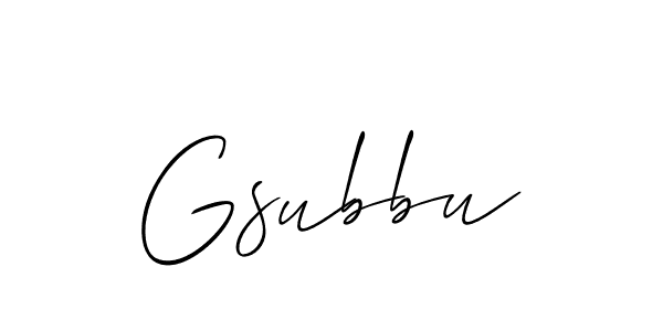 The best way (Allison_Script) to make a short signature is to pick only two or three words in your name. The name Gsubbu include a total of six letters. For converting this name. Gsubbu signature style 2 images and pictures png