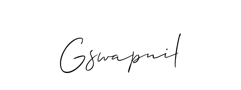 Design your own signature with our free online signature maker. With this signature software, you can create a handwritten (Allison_Script) signature for name Gswapnil. Gswapnil signature style 2 images and pictures png