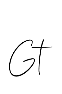 Make a beautiful signature design for name Gt. With this signature (Allison_Script) style, you can create a handwritten signature for free. Gt signature style 2 images and pictures png