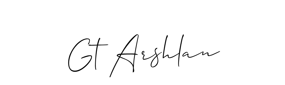 Gt Arshlan stylish signature style. Best Handwritten Sign (Allison_Script) for my name. Handwritten Signature Collection Ideas for my name Gt Arshlan. Gt Arshlan signature style 2 images and pictures png