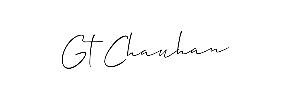 if you are searching for the best signature style for your name Gt Chauhan. so please give up your signature search. here we have designed multiple signature styles  using Allison_Script. Gt Chauhan signature style 2 images and pictures png