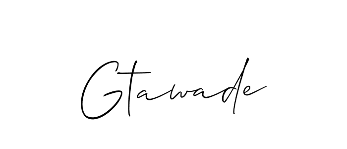 if you are searching for the best signature style for your name Gtawade. so please give up your signature search. here we have designed multiple signature styles  using Allison_Script. Gtawade signature style 2 images and pictures png