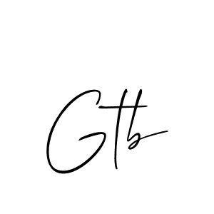 Create a beautiful signature design for name Gtb. With this signature (Allison_Script) fonts, you can make a handwritten signature for free. Gtb signature style 2 images and pictures png