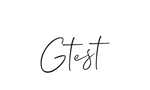 Also You can easily find your signature by using the search form. We will create Gtest name handwritten signature images for you free of cost using Allison_Script sign style. Gtest signature style 2 images and pictures png