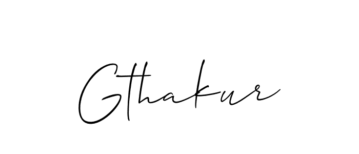 Make a beautiful signature design for name Gthakur. With this signature (Allison_Script) style, you can create a handwritten signature for free. Gthakur signature style 2 images and pictures png