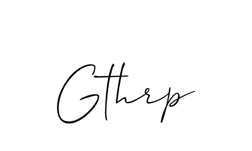 Create a beautiful signature design for name Gthrp. With this signature (Allison_Script) fonts, you can make a handwritten signature for free. Gthrp signature style 2 images and pictures png