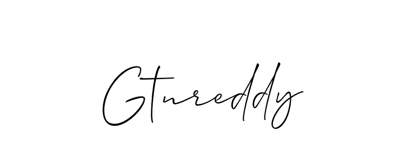 How to make Gtnreddy name signature. Use Allison_Script style for creating short signs online. This is the latest handwritten sign. Gtnreddy signature style 2 images and pictures png