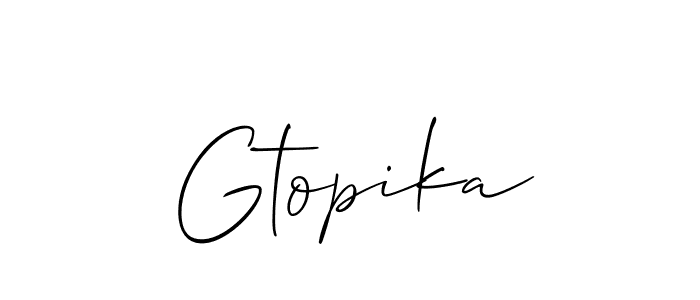 Best and Professional Signature Style for Gtopika. Allison_Script Best Signature Style Collection. Gtopika signature style 2 images and pictures png