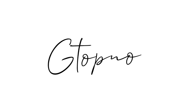 It looks lik you need a new signature style for name Gtopno. Design unique handwritten (Allison_Script) signature with our free signature maker in just a few clicks. Gtopno signature style 2 images and pictures png