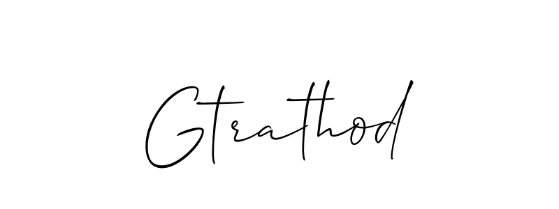 Also we have Gtrathod name is the best signature style. Create professional handwritten signature collection using Allison_Script autograph style. Gtrathod signature style 2 images and pictures png