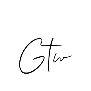 Design your own signature with our free online signature maker. With this signature software, you can create a handwritten (Allison_Script) signature for name Gtw. Gtw signature style 2 images and pictures png