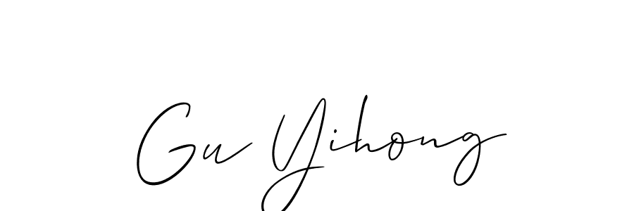 Similarly Allison_Script is the best handwritten signature design. Signature creator online .You can use it as an online autograph creator for name Gu Yihong. Gu Yihong signature style 2 images and pictures png