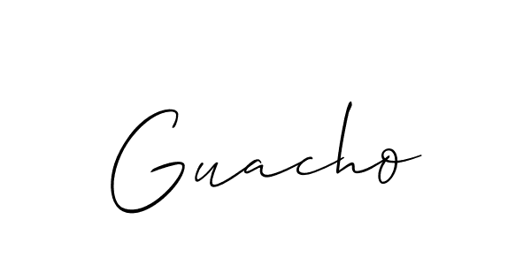 Make a short Guacho signature style. Manage your documents anywhere anytime using Allison_Script. Create and add eSignatures, submit forms, share and send files easily. Guacho signature style 2 images and pictures png