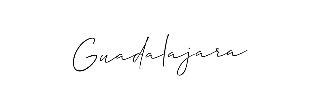 Also we have Guadalajara name is the best signature style. Create professional handwritten signature collection using Allison_Script autograph style. Guadalajara signature style 2 images and pictures png