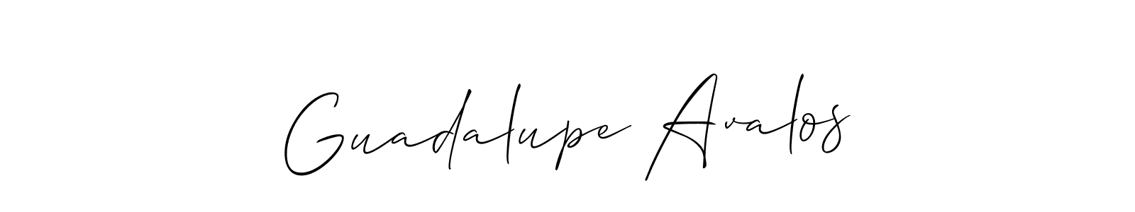 This is the best signature style for the Guadalupe Avalos name. Also you like these signature font (Allison_Script). Mix name signature. Guadalupe Avalos signature style 2 images and pictures png