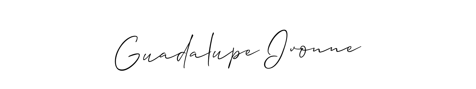 Design your own signature with our free online signature maker. With this signature software, you can create a handwritten (Allison_Script) signature for name Guadalupe Ivonne. Guadalupe Ivonne signature style 2 images and pictures png