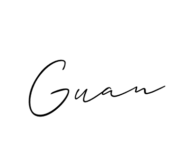 Also we have Guan name is the best signature style. Create professional handwritten signature collection using Allison_Script autograph style. Guan signature style 2 images and pictures png