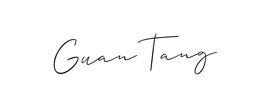 How to make Guan Tang name signature. Use Allison_Script style for creating short signs online. This is the latest handwritten sign. Guan Tang signature style 2 images and pictures png