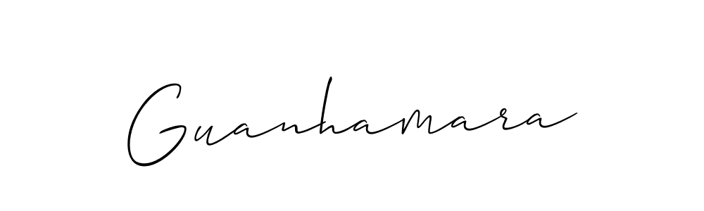 Check out images of Autograph of Guanhamara name. Actor Guanhamara Signature Style. Allison_Script is a professional sign style online. Guanhamara signature style 2 images and pictures png