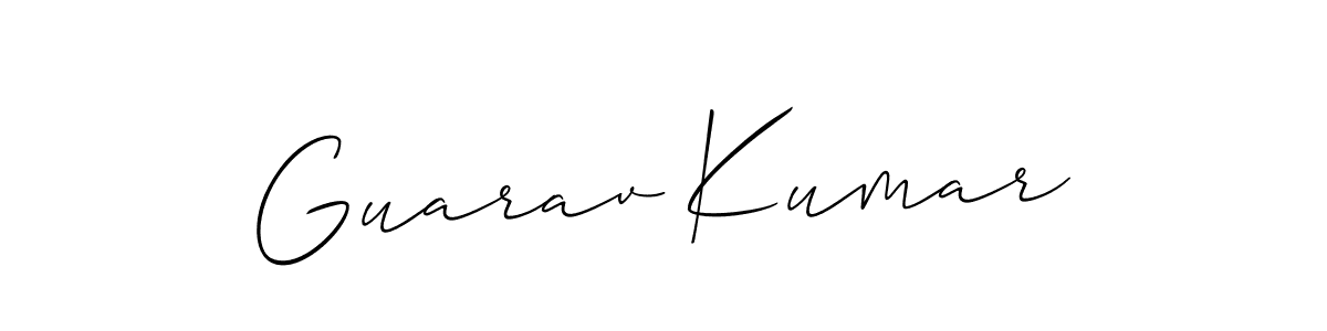 Also we have Guarav Kumar name is the best signature style. Create professional handwritten signature collection using Allison_Script autograph style. Guarav Kumar signature style 2 images and pictures png