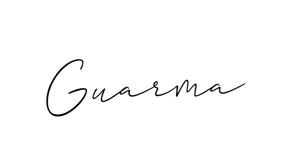 Also we have Guarma name is the best signature style. Create professional handwritten signature collection using Allison_Script autograph style. Guarma signature style 2 images and pictures png