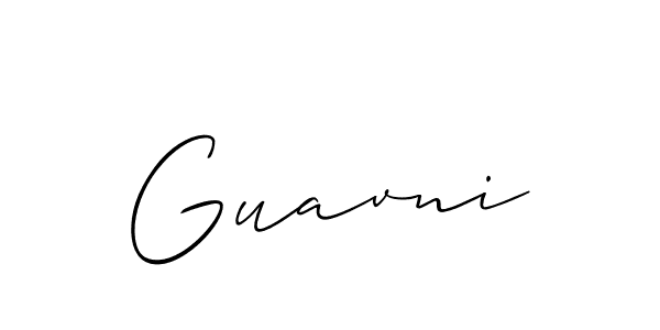 Guavni stylish signature style. Best Handwritten Sign (Allison_Script) for my name. Handwritten Signature Collection Ideas for my name Guavni. Guavni signature style 2 images and pictures png