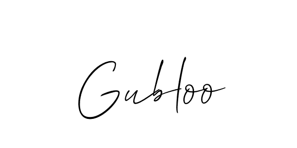 Allison_Script is a professional signature style that is perfect for those who want to add a touch of class to their signature. It is also a great choice for those who want to make their signature more unique. Get Gubloo name to fancy signature for free. Gubloo signature style 2 images and pictures png