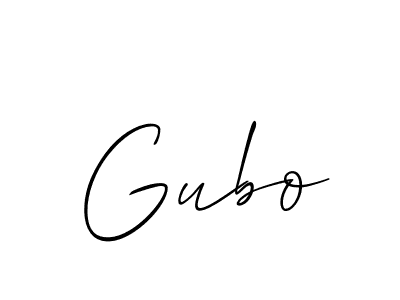 Use a signature maker to create a handwritten signature online. With this signature software, you can design (Allison_Script) your own signature for name Gubo. Gubo signature style 2 images and pictures png