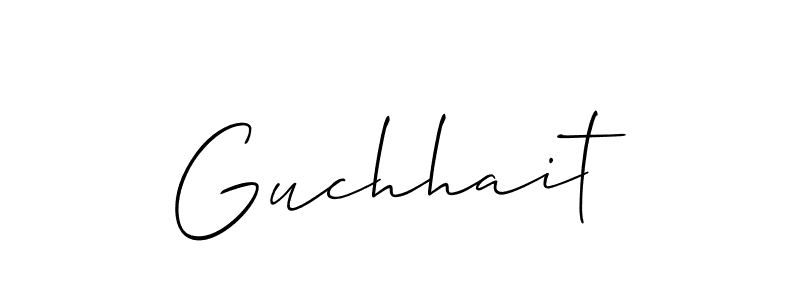 You should practise on your own different ways (Allison_Script) to write your name (Guchhait) in signature. don't let someone else do it for you. Guchhait signature style 2 images and pictures png