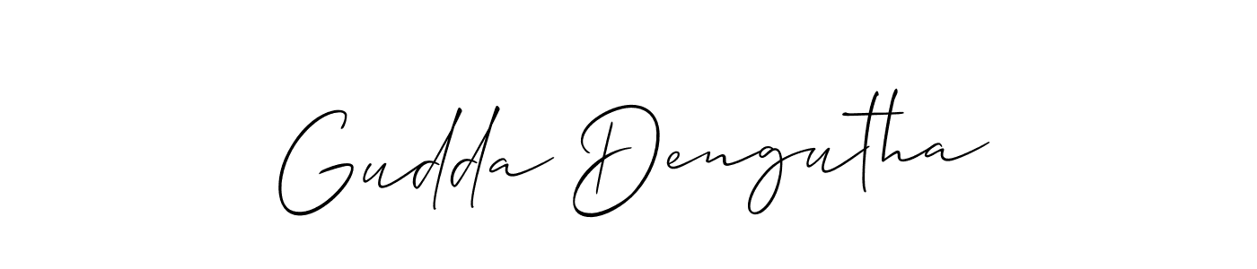 Also we have Gudda Dengutha name is the best signature style. Create professional handwritten signature collection using Allison_Script autograph style. Gudda Dengutha signature style 2 images and pictures png
