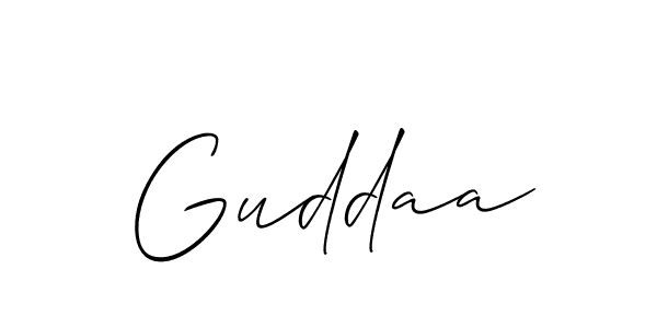 Design your own signature with our free online signature maker. With this signature software, you can create a handwritten (Allison_Script) signature for name Guddaa. Guddaa signature style 2 images and pictures png