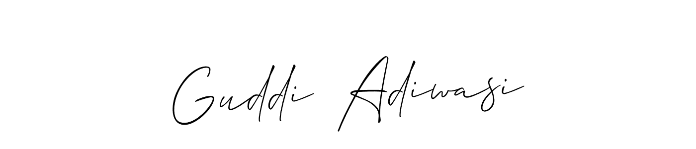 How to make Guddi  Adiwasi signature? Allison_Script is a professional autograph style. Create handwritten signature for Guddi  Adiwasi name. Guddi  Adiwasi signature style 2 images and pictures png